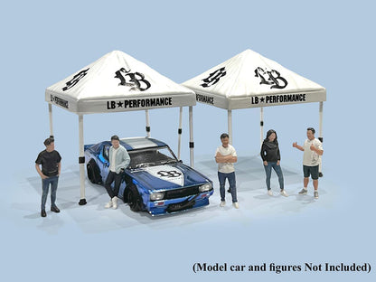 "Liberty Walk" Canopy 2 Piece Set White Limited Edition for 1/64 Scale Models by American Diorama