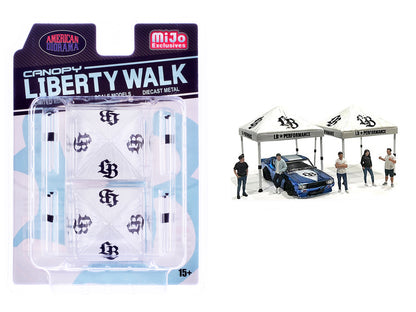"Liberty Walk" Canopy 2 Piece Set White Limited Edition for 1/64 Scale Models by American Diorama