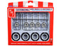 Skill 2 Model Kit Wire Wheels and Whitewall Tires Set of 5 Pieces for 1/25 Scale Models by AMT