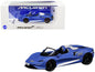 McLaren Elva Convertible #26 Matt Blue with White Stripes and Extra Wheels 1/64 Diecast Model Car by CM Model