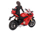 Ducati Panigale V4 S Motorcycle Red with Ducati Girl Figure Limited Edition 1/64 Diecast Model by Mini GT