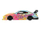 Nissan "LB-Super Silhouette" S15 SILVIA RHD (Right Hand Drive) Yellow and Blue with Pink Graphics "LBWK KUMA" Limited Edition 1/64 Diecast Model Car by Mini GT