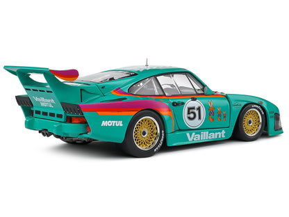 Porsche 935 K3 #51 "Kremer - Vaillant" Green with Stripes and Graphics "Competition" Series 1/18 Diecast Model Car by Solido