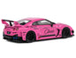 2019 Nissan GT-R (R35) LB-Silhouette Works RHD (Right Hand Drive) Pink with Graphics 1/43 Diecast Model Car by Solido