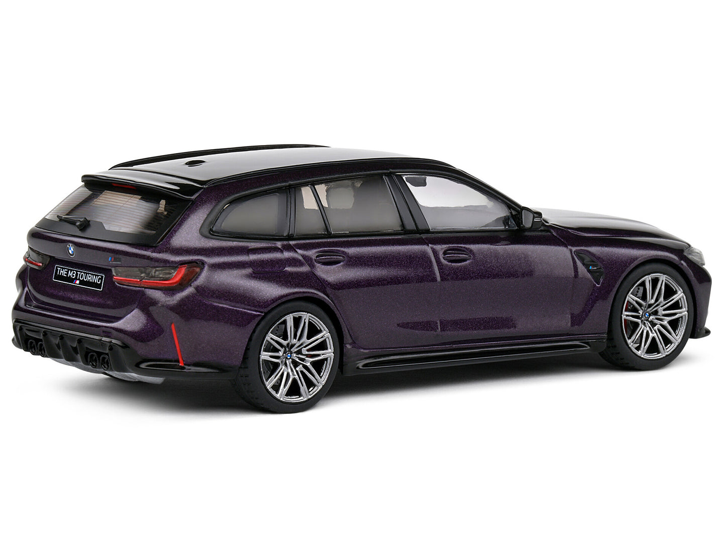 2023 BMW M3 Touring (G81) Competition Daytona Violet Metallic with Black Top 1/43 Diecast Model Car by Solido