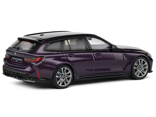 2023 BMW M3 Touring (G81) Competition Daytona Violet Metallic with Black Top 1/43 Diecast Model Car by Solido