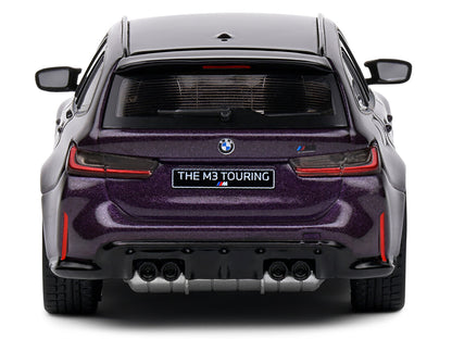 2023 BMW M3 Touring (G81) Competition Daytona Violet Metallic with Black Top 1/43 Diecast Model Car by Solido