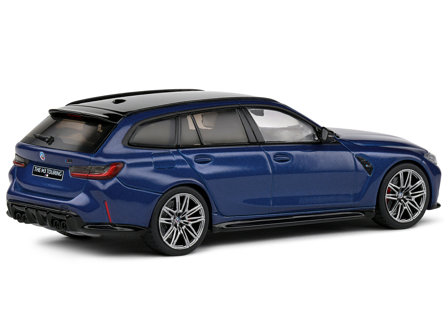 2023 BMW M3 Touring (G81) Competition San Marino Blue Metallic with Black Top 1/43 Diecast Model Car by Solido