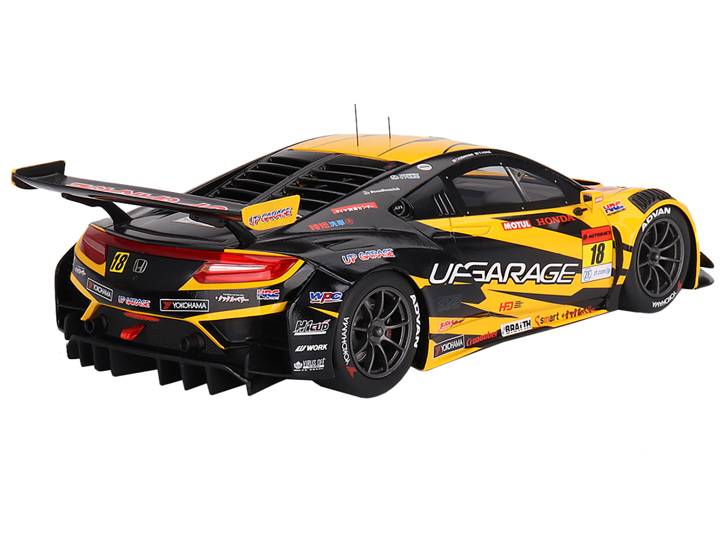 Honda NSX GT3 EVO22 #18 Takashi Kobayashi - Syun Koide "Team UpGarage" "Super GT Series" (2023) 1/18 Model Car by Top Speed