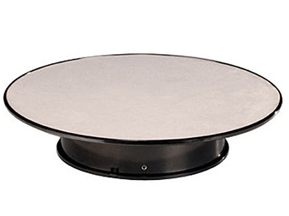 Rotary Display Turntable Stand Medium 10 Inches with Silver Top for 1/64 1/43 1/32 1/24 1/18 Scale Models by Autoart