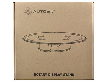 Rotary Display Turntable Stand Medium 10 Inches with Silver Top for 1/64 1/43 1/32 1/24 1/18 Scale Models by Autoart