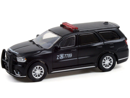2018 Dodge Durango Police Car Matt Black "Carabineros de Chile" "Hobby Exclusive" 1/64 Diecast Model Car by Greenlight