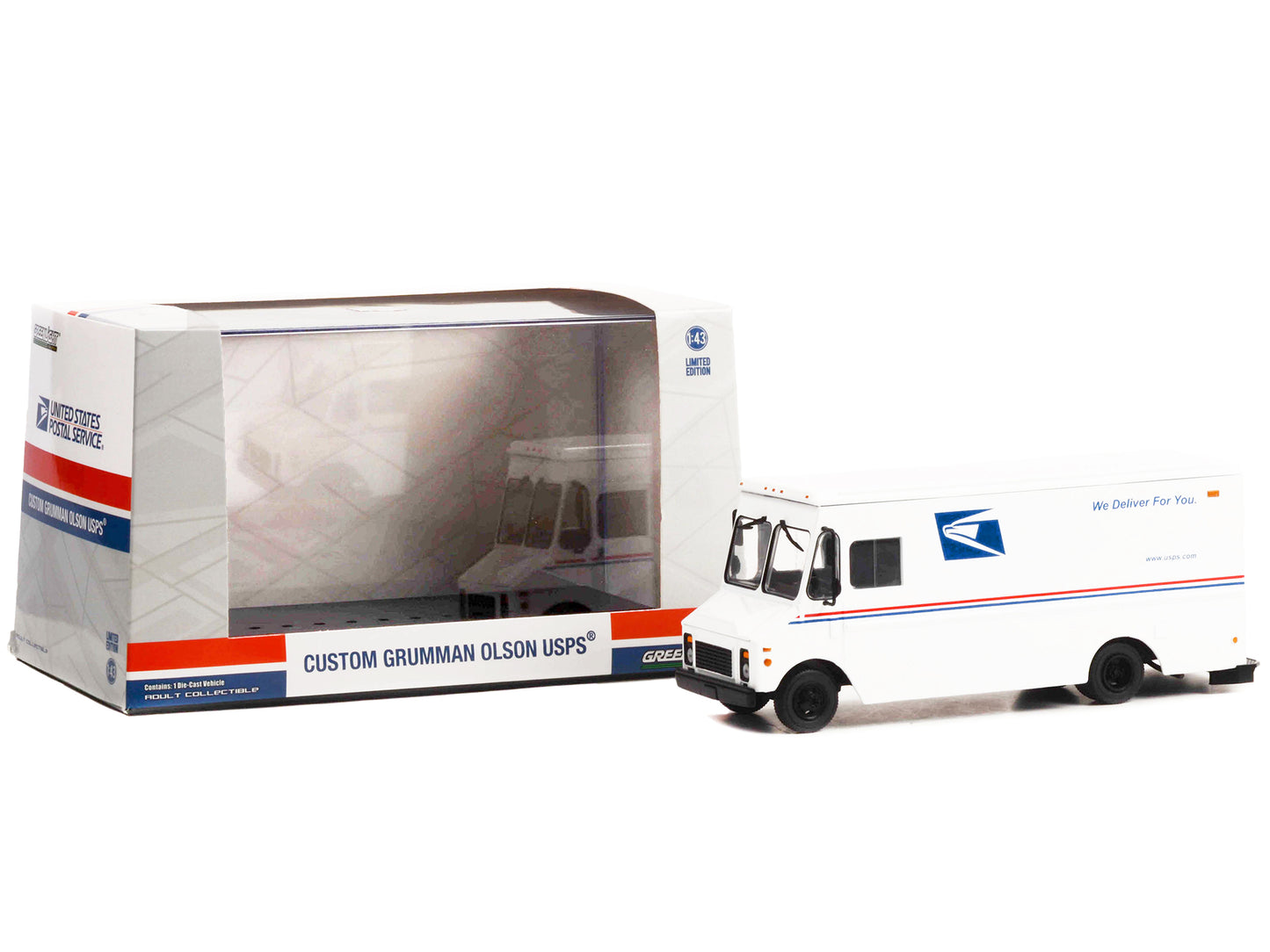 Grumman Olson Custom Delivery Truck White USPS "United States Postal Service" 1/43 Diecast Model by Greenlight