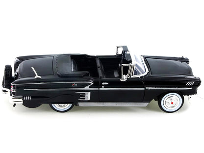 1958 Chevrolet Impala Convertible Black 1/24 Diecast Model Car by Motormax
